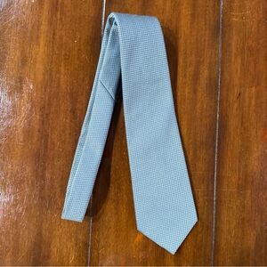 Vintage Firenze Silk Tie Made in Italy Gray Textured Geometric Classic Design